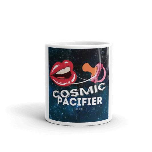 Cosmic Pacifier White glossy mug